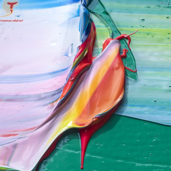 Tran Tuan Abstract My Sun 2021 135 x 80 x 5 cm Acrylic on Canvas Painting Detail