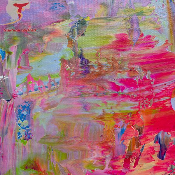 Tran Tuan Abstract Nostalgia of Pure Childhood 2021 135 x 80 x 5 cm Acrylic on Canvas Painting Detail