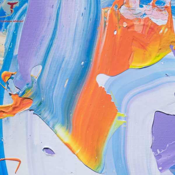 Tran Tuan Abstract Waves of Joy 2021 135 x 80 x 5 cm Acrylic on Canvas Painting Detail