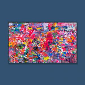 Tran Tuan Abstract Festival Dances 2021 135 x 80 x 5 cm Acrylic on Canvas Painting