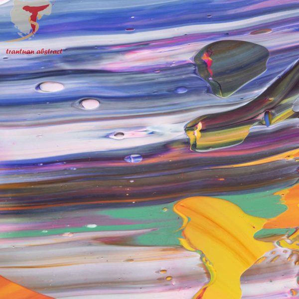 Tran Tuan Abstract Festival Dances 2021 135 x 80 x 5 cm Acrylic on Canvas Painting Detail (8)