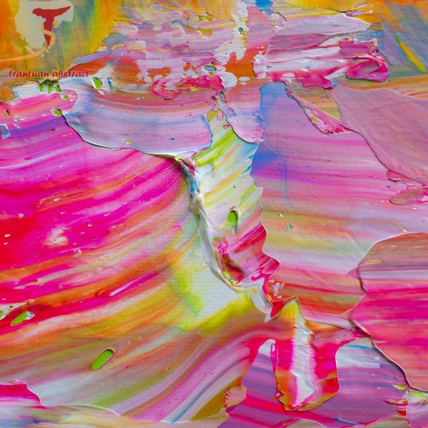 Tran Tuan Abstract Colorful Clouds 2021 135 x 80 x 5 cm Acrylic on Canvas Painting Detail s (2)