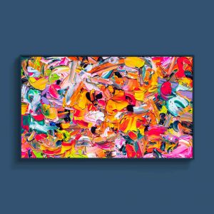 Tran Tuan Abstract Enjoyment 2021 135 x 80 x 5 cm Acrylic on Canvas Painting