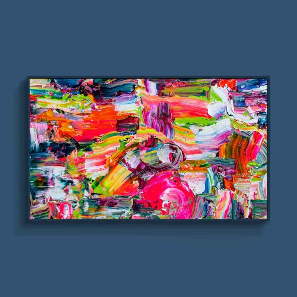 Tran Tuan Abstract Improvisational Melody 2021 135 x 80 x 5 cm Acrylic on Canvas Painting