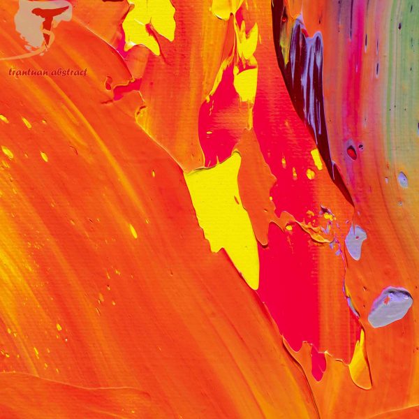 Tran Tuan Abstract Warm Wind 2021 135 x 80 x 5 cm Acrylic on Canvas Painting Detail s (20)