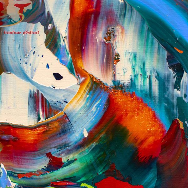 Tran Tuan Abstract Color of Nostalgia 2021 100 x 100 x 3 cm Acrylic on Canvas Painting Detail s (3)