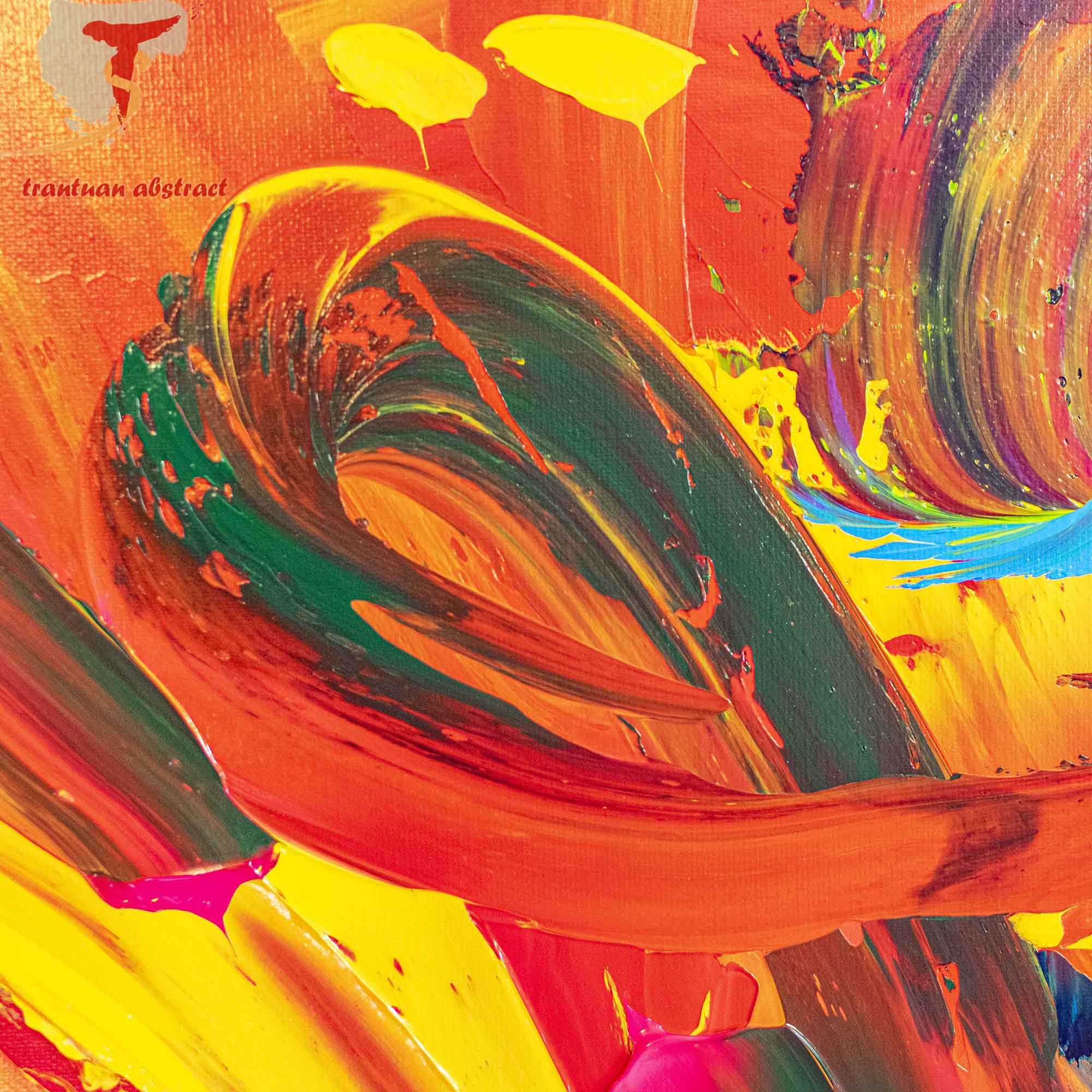 Tran Tuan Abstract Bright Emotion 2021 120 x 100 x 5 cm Acrylic on Canvas Painting Detail s (3)