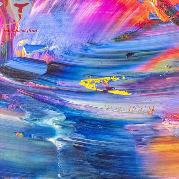 Tran Tuan Abstract Under the Sun 2021 120 x 100 x 5 cm Acrylic on Canvas Painting Detail s (9)