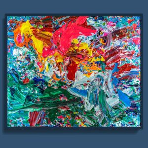 Tran Tuan Abstract Roar 2022 120 x 100 x 5 cm Acrylic on Canvas Painting