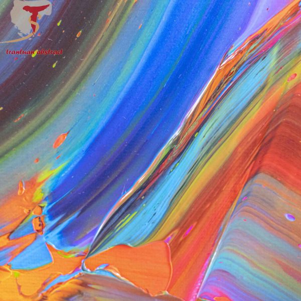 Tran Tuan Abstract Dragon Dance 2021 120 x 100 x 5 cm Acrylic on Canvas Painting Detail s (17)