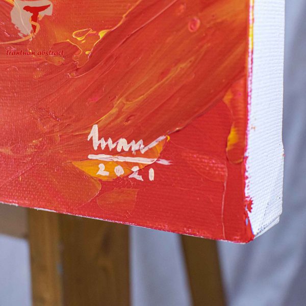 Tran Tuan Abstract Joyful 2021 120 x 100 x 5 cm Acrylic on Canvas Painting Detail s (3)