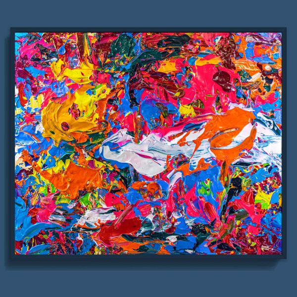 Tran Tuan Abstract Rhythm of Colors 2022 120 x 100 x 5 cm Acrylic on Canvas Painting