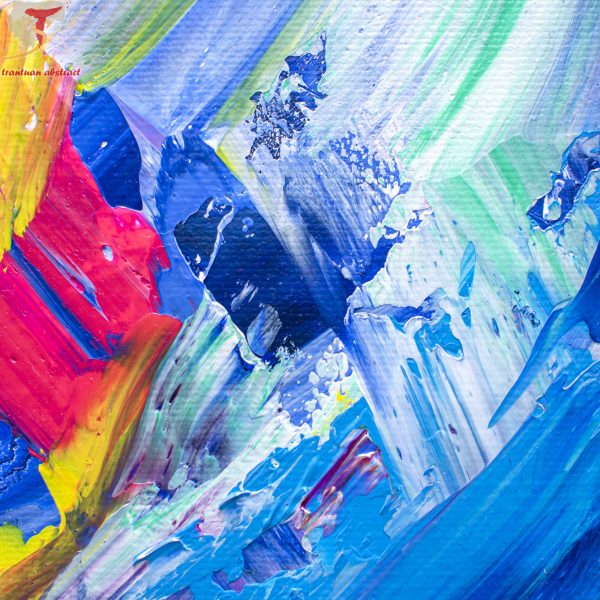 Tran Tuan Abstract Childhood Games 2021 135 x 80 x 5 cm Acrylic on Canvas Painting Detail