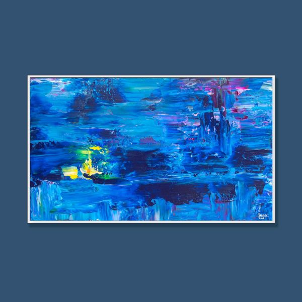 Tran Tuan Abstract Mysterious Stillness 2021 135 x 80 x 5 cm Acrylic on Canvas Painting