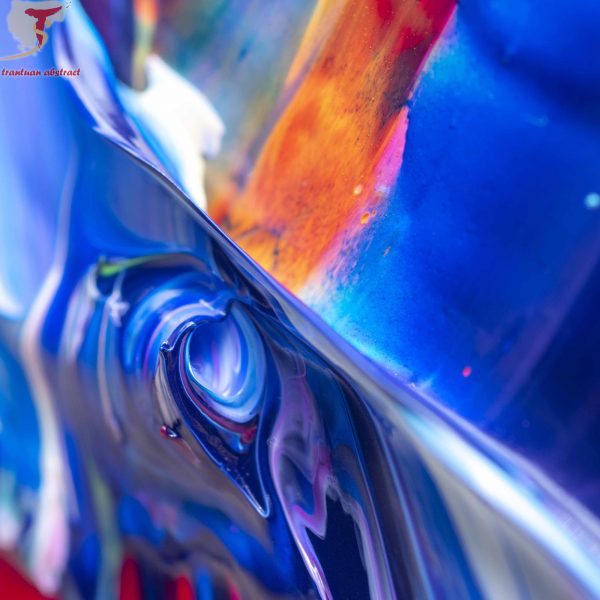 Tran Tuan Abstract Love and Sun 2021 95 x 68 x 5 cm Acrylic on Canvas Painting Detail