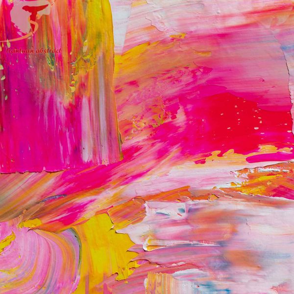 Tran Tuan Abstract Rose of Love 135 x 80 x 5 cm Acrylic on Canvas Painting Detail s (2)