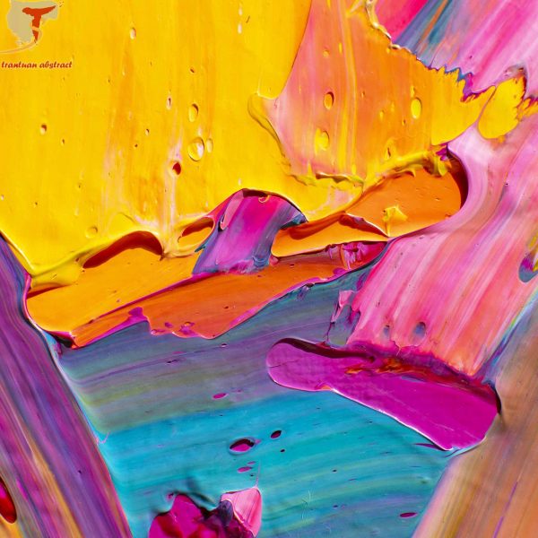 Tran Tuan Abstract Sweet Colors 2021 135 x 80 x 5 cm Acrylic on Canvas Painting Detail