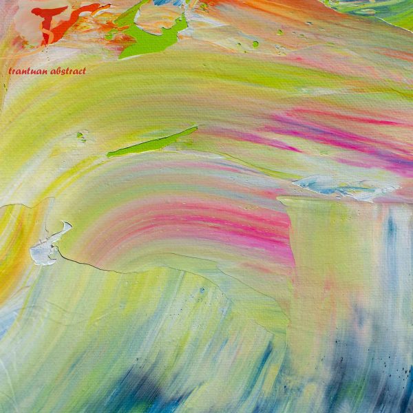 Tran Tuan Abstract Transparent Cloud 135 x 80 x 5 cm Acrylic on Canvas Painting Detail s (8)