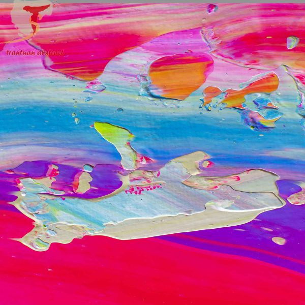 Tran Tuan Abstract Colorful Clouds 2021 135 x 80 x 5 cm Acrylic on Canvas Painting Detail s (2)