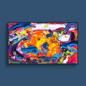 Tran Tuan Abstract Bright Sunshine 2021 135 x 80 x 5 cm Acrylic on Canvas