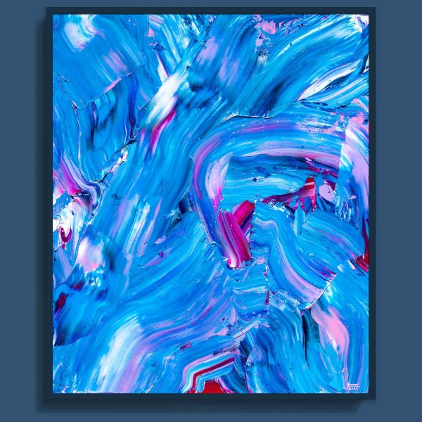 Tran Tuan Abstract A Date Night 2021 120 x 100 x 3 cm Acrylic on Canvas Painting