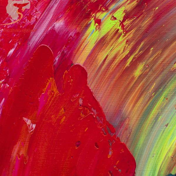 Tran Tuan Abstract Color of Nostalgia 2021 100 x 100 x 3 cm Acrylic on Canvas Painting Detail s (9)