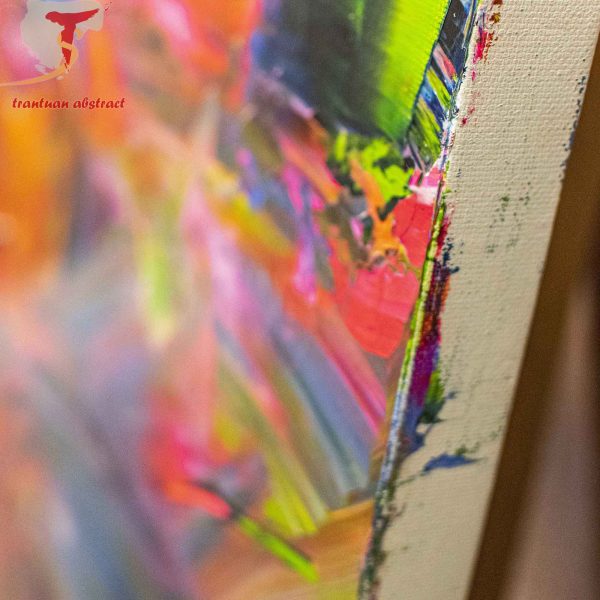 Tran Tuan Abstract Under the Sun 2021 120 x 100 x 5 cm Acrylic on Canvas Painting Detail s (11)