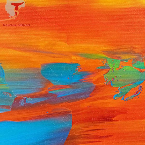 Tran Tuan Abstract Area of Childhood 2021 120 x 100 x 5 cm Acrylic on Canvas Painting Detail s (12)