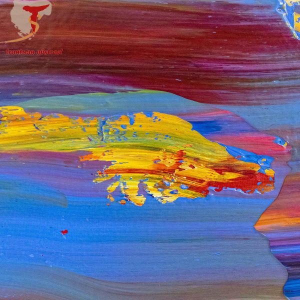 Tran Tuan Abstract Fly over the Sun 2021 120 x 100 x 5 cm Acrylic on Canvas Painting Detail s (16)