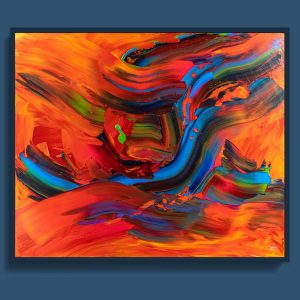 Tran Tuan Abstract Dragon Dance 2021 120 x 100 x 5 cm Acrylic on Canvas Painting