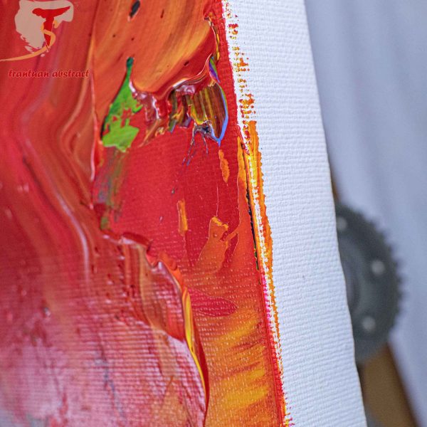 Tran Tuan Abstract Joyful 2021 120 x 100 x 5 cm Acrylic on Canvas Painting Detail s (4)