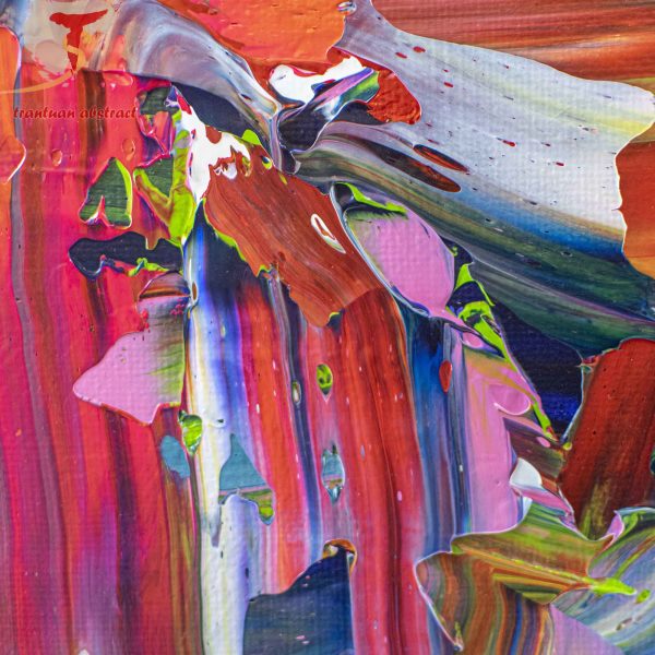 Tran Tuan Abstract Wilderness 2022 68 x 95 x 5 cm Acrylic on Canvas Painting Detail s (11)