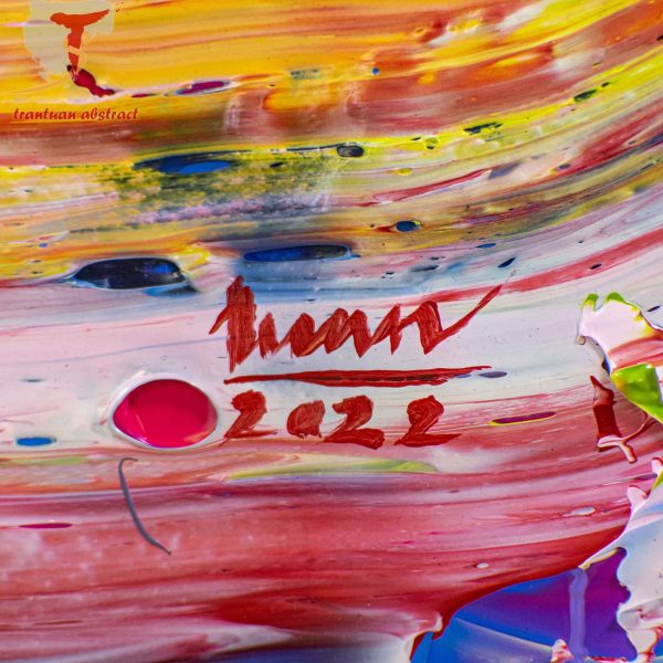 Tran Tuan Abstract Endless Joy 2022 120 x 100 x 5 cm Acrylic on Canvas Painting Detail s (97)