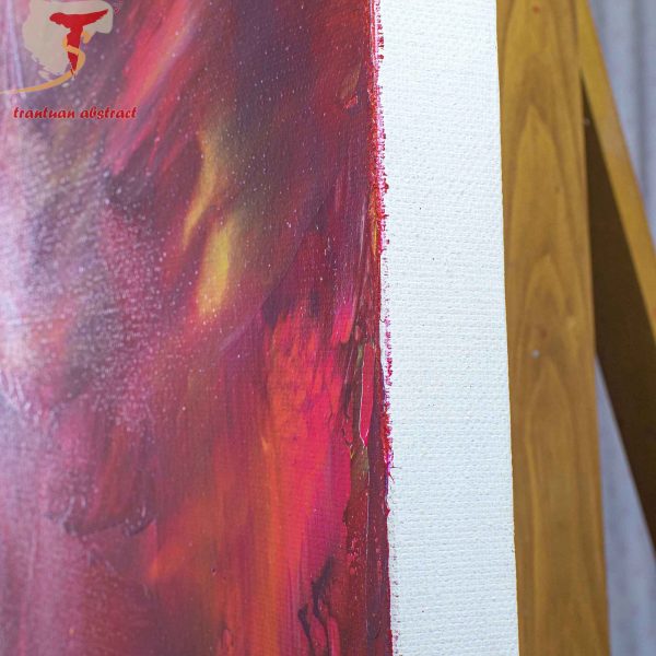 Tran Tuan Abstract Love Passionately 2022 120 x 100 x 5 cm Acrylic on Canvas Painting Detail s (4)